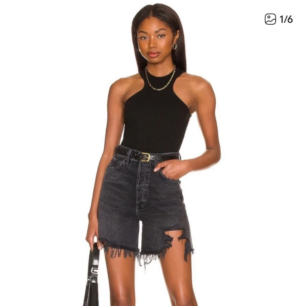 AGOLDE Stella High Rise Baggy Short in Makeshift - Picture 2 of 6